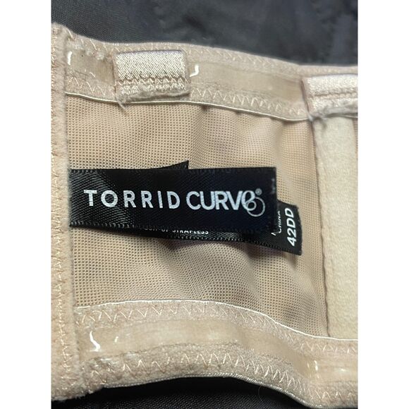 Torrid Curve Push-Up Strapless Bra- Plus Sz 42DD Beige Lace Padded Underwire Bra - Picture 6 of 13